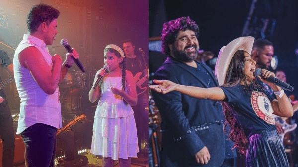 Filha de Fabiano Menotti canta com Zezé Di Camargo e celebra: “Zerei!”