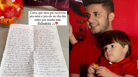 reescreva este título em português com até 64 caracteres Carta de Cristiano Araújo narrava momentos de pai e filho; leia na íntegra